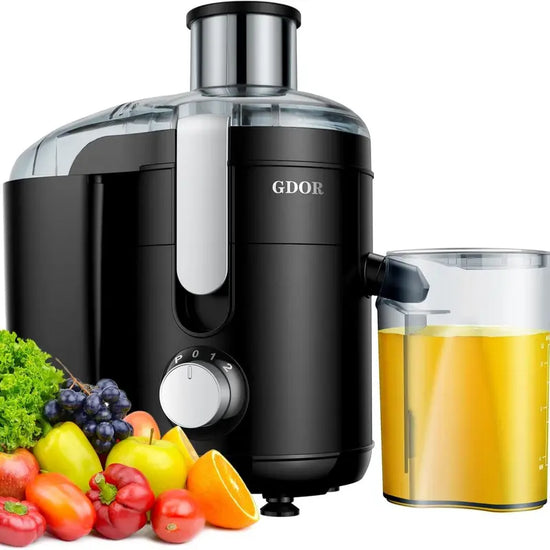 [Best Seller] Juicer Machines with Titanium Enhanced Cut Disc, Dual Speeds Centrifugal Extractor Machines with Optional 2.5"/3” Feed Chute, for Fruits and Veggies, Anti-Drip, Includes Cleaning Brush, Bpa-Free