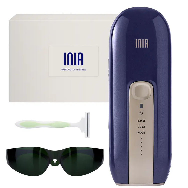 INIA IPL At-Home Laser Hair Removal Device, Hair Root Elimination, INIA FOND 16.5J Energy, Custom Modes, Unlimited Flashes, FDA Cleared, 1 Year Warranty, for Women and Men