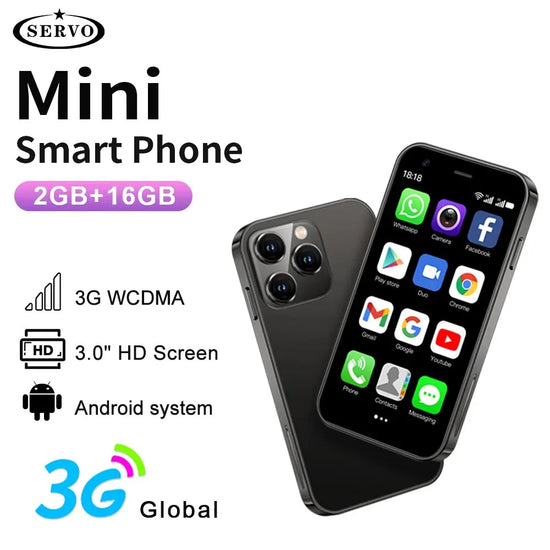 SERVO Mini Smart Phone Pure Android System 3.0&