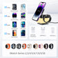 2024 3 in 1 Magnetic Wireless Charger Stand RGB LED Light Fast Charging Station Dock Phone Holder for iPhone 15 14 13 AirPods