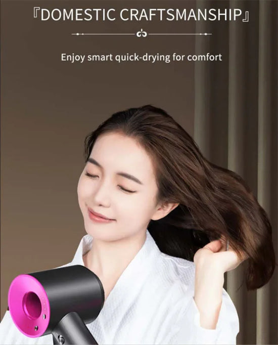 Leafless High-Speed Hair Dryer Negative Ion Home Appliance Temperature Control Hot & Cold Wind Professional Electric Hair Dryer