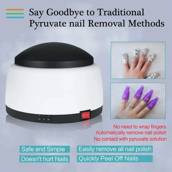 Acetone Soak Off Gel Polish Remover Machine Steam Off UV Gel nail Remover Electric Nail Steamer for Gel Polish Removal Tool Kit