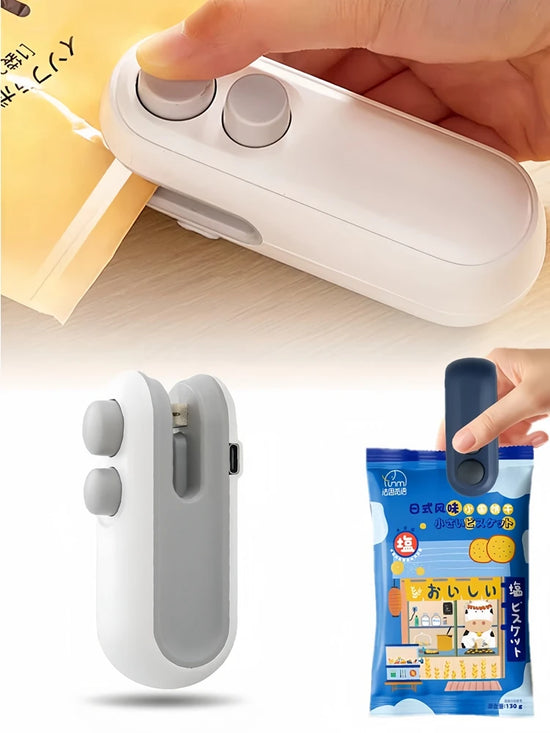 Mini Heat Bag Sealing Machine Package Sealer Bags Plastic Food Sealer Clip Bag Handheld Sealer Food Packaging Heat Sealer